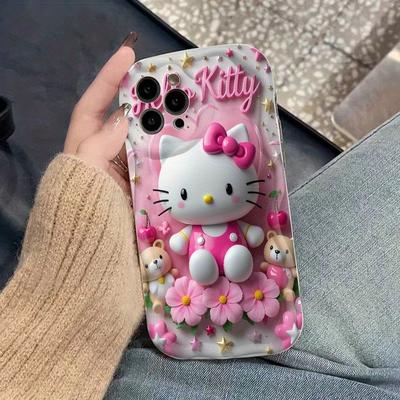 TEMU Cute Cartoon Hello Kitty Protective Phone Case For Iphone 16 15 14 11 Pro 15 14 Plus Mini X Xr Xs 6s 7 8 Plus Se, , Image