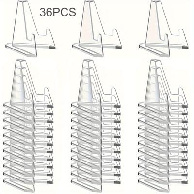 TEMU 36pcs Clear Acrylic Card Display Holder- Collecting Or Displaying Sports Cards, Photo Albums, Medals, And The For Gift Image
