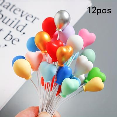 TEMU 6/12pcs Miniature Resin Balloon Charms, Mixed Color Balloon, Diy Dollhouse Accessories, Mini Dollhouses, Micro Model Photography Props Image