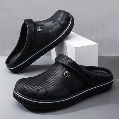TEMU Men' Eva Clogs - Stylish, Durable & Non-slip Garden Shoes For Summer Outdoor Activities, Beach Camping & Travel, Stylish Slipon | Breathable Material, Image