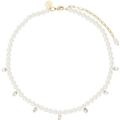 Pearl & Crystal Dagger Choker Necklace - White - Simone Rocha Necklaces