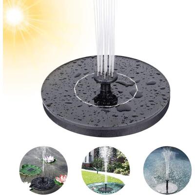 Solarbrunnen für den Außenbereich, Solar-Teichwasserpumpe mit 7 Springbrunnenarten,