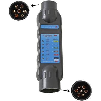 Aougo - npterbl 12-V-Anhänger-Steckdosentester 7-poliger Stecker-Tester Anhänger-Steckdosenleuchten Image