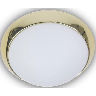 NIERMANN Deckenleuchte "Opal matt, Dekorring Messing poliert", messing poliert, Ø 45cm, Lampen Image