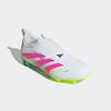 Fußballschuh ADIDAS PERFORMANCE "PREDATOR LEAGUE LACELESS KIDS FG", Gr. 34, cloud weiß, lucid pink, lucid lemon, Synthetik, sportlich, Schuhe