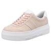 Plateausneaker RIEKER, Damen, Gr. 38, rosa (rosé, weiß), Lederimitat, sportlich, Schuhe, Schnürschuh, Halbschuh, Freizeitschuh mit gepolstertem Schaftrand