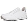 Slip-On Sneaker ARA "OSAKA", Damen, Gr. 9,5 (43,5), silber (weiß, silberfarben), Glattleder, metallic, sportlich, Schuhe, Keilsneaker, Schnürschuh mit Easy2Go-Einschlupf