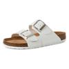 Pantolette TAMARIS, Damen, Gr. 41, weiß, Lederimitat, casual, Schuhe, Sommerschuh, Schlappen mit gepolstertem Fußbett
