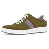 Sneaker PIUS GABOR, Herren, Gr. 9,5 (44), grün (oliv kombiniert), Veloursleder, sportlich, Schuhe, Freizeitschuh, Halbschuh, Schnürer mit Kontrastbesätze, Weite G