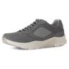Keilsneaker GABOR ROLLINGSOFT, Herren, Gr. 9,5 (44), grau, Nappaleder, Veloursleder, Mesh, sportlich, Schuhe, Freizeitschuh, Halbschuh, Schnürschuh mit Logo an der Ferse, G-Weite
