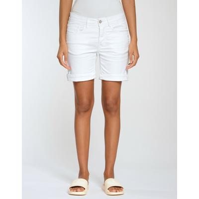 Boyfriend-Hose GANG "GANG Jeans Short 94NICA SHORTS", Damen, Gr. 26, Normalgrößen, weiß, 97% Baumwolle, 3% Elasthan, Hosen Image