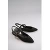 Slingpumps ANISTON SHOES, Damen, Gr. 37, schwarz, Textil, Veloursleder, elegant, Schuhe, Flat, Sommerschuh, Riemchensandale - neue KOLLEKTION