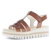 Keilsandalette GABOR, Damen, Gr. 39, braun (camelfarben), Kalbsleder, unifarben, modisch, Schuhe, Plateau, Sommmerschuh, Riemchensandale mit Best Fitting-Ausstattung
