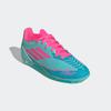 Fußballschuh ADIDAS PERFORMANCE "F50 LEAGUE MESSI KIDS FG/MG", Gr. 33, flash aqua, lucid pink, lucid cyan, Synthetik, Textil, sportlich, Schuhe