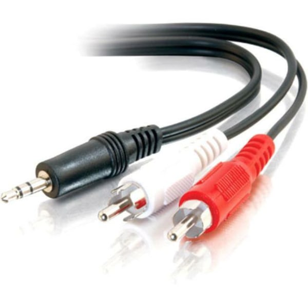 C2G 6 Ft Value Series One 3.5Mm Stereo Male To Two Rca Stereo Male Y-Cable - Mini-Phone Male Stereo - Rca Male Stereo - 6 Ft - Black