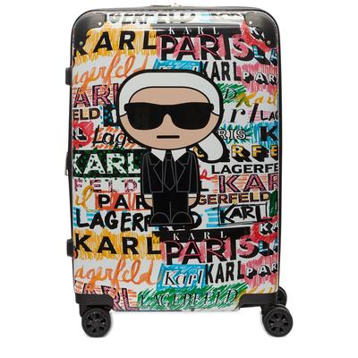 Karl Lagerfeld Logo Explosion 24In Expandable Spinner Hard Case