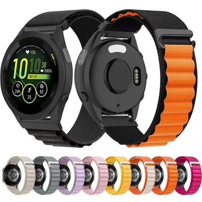 20 mm 22 mm Alpine Nylonband für Garmin Forerunner 55 165 265 965 Atmungsaktives Ersatzarmband für Image