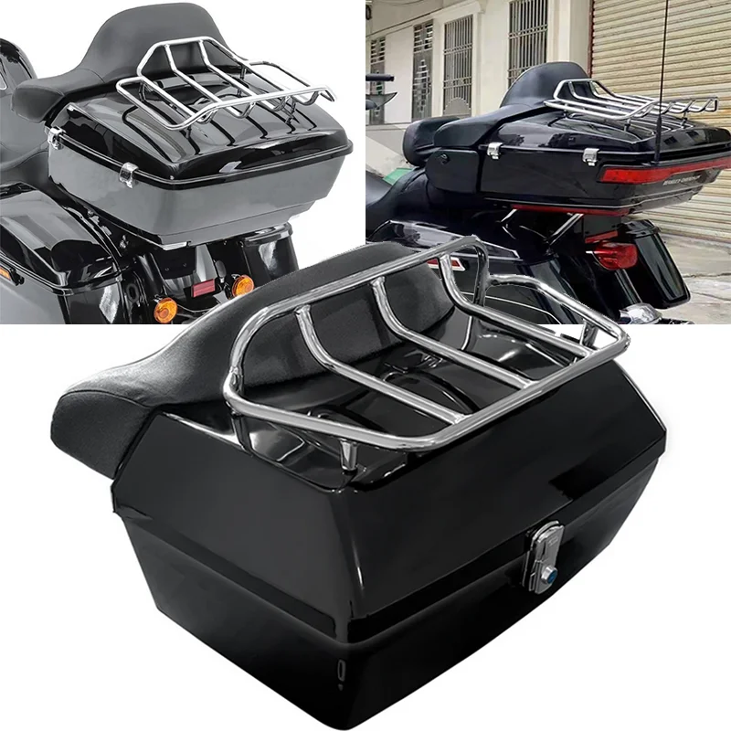 48L Motorrad-Topcase aus PP-Material, Motorrad-Heckbox mit reflektierendem Panel, wasserdichte Motorrad-Top-Box mit Multi-Loch-Basis Image