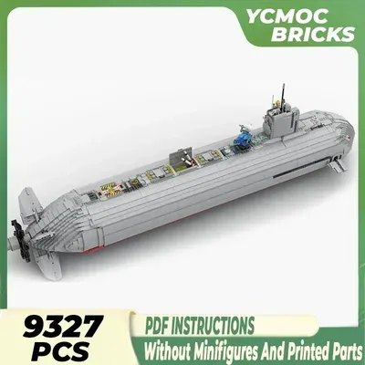 Moc Bausteine Militär Boot Modell Gewitter U-boot Technologie Modulare Blöcke Geschenke Weihnachten Image