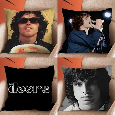 The Doors Jim Morrison Kissenbezug, weiche Kissenbezüge für Bauernhaus, Sofa, Dekoration, Image