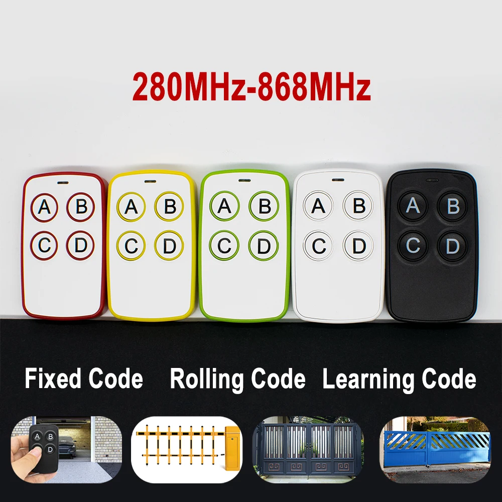 433-868 MHz Garagentor-Fernbedienung, universeller Mehrfrequenz-Türöffner, 433,92 Rolling Code, Handbefehlssender, Schlüssel Image