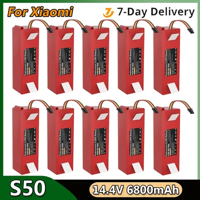 Ersatz batterie für xiaomi roborock s50 14,4 v 6800mah Roboters taub sauger s51 s52 s53 s55 s60 s4 Image