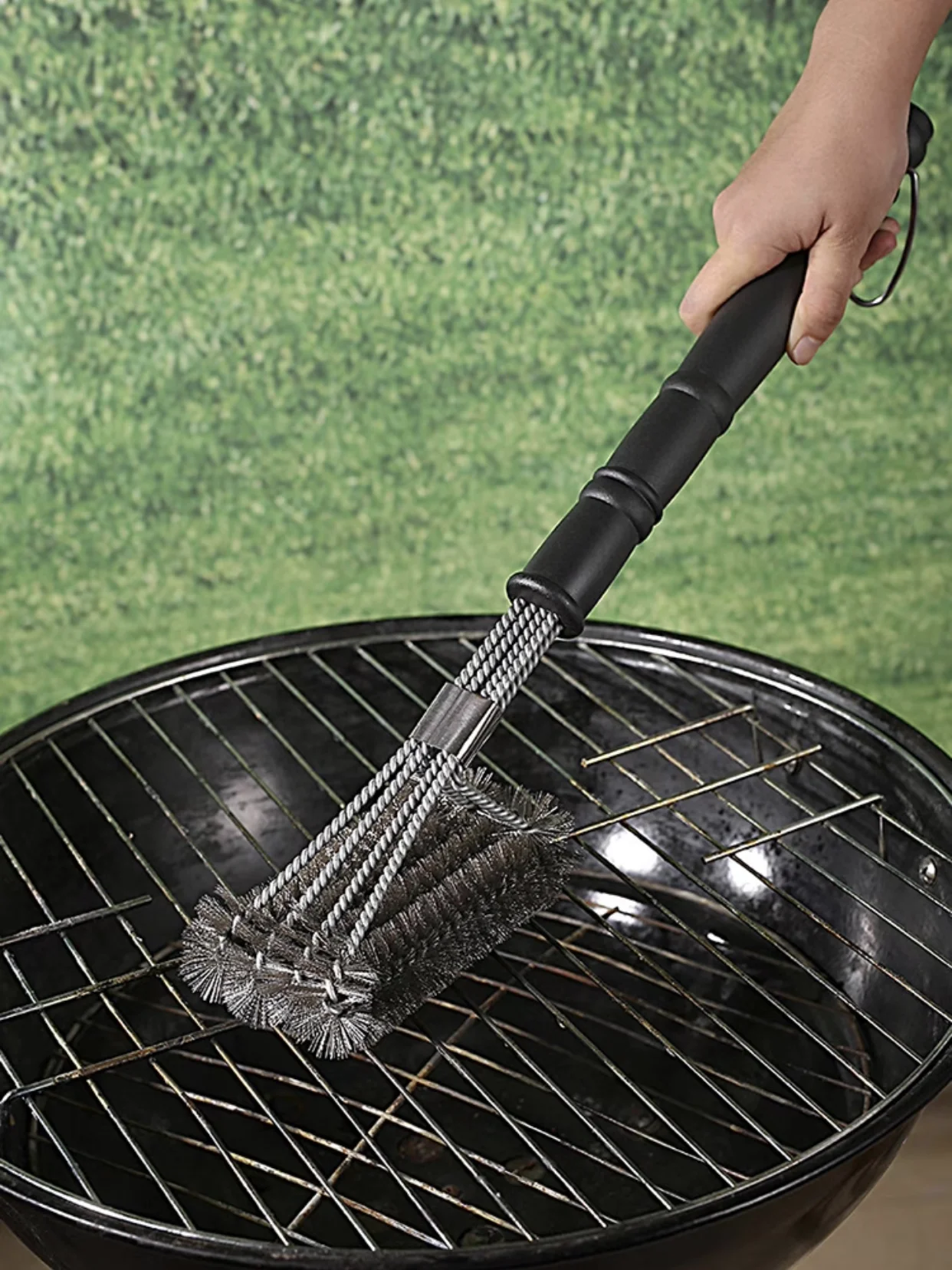 Grill reinigungs bürste Grill werkzeug Grill bürste 3 Edelstahl bürsten in 1 sauberem Grill zubehör bester Reiniger grill Image