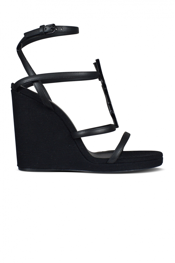Saint Laurent Cassandra Espadrilles Schwarz