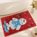 Kit di uncinetto fai da te, kit per tappeti da bagno, kit per cuscini con filato all'uncinetto per principianti, tappetini stampati fatti a mano, set per ricamo per adulti, regali per la festa della mamma.