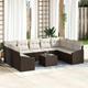 Vidaxl - Set da Pranzo da Giardino 10 Pezzi con Cuscini in Rattan Sintetico Marrone