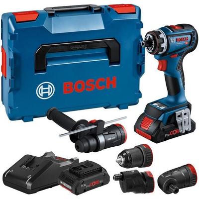 BOSCH Akku-Bohrschrauber »GSR 18V-90 FC« inkl. 2 Akkus, 4 Aufsätzen und Ladegerät blau, 7.7x21x13.6 cm Image
