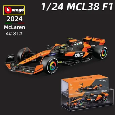 Bburago 1:24 2024 McLaren F1 MCL38 Alloy Car Model Formula Racing Diecast Toy 4# Lando Norris 81#