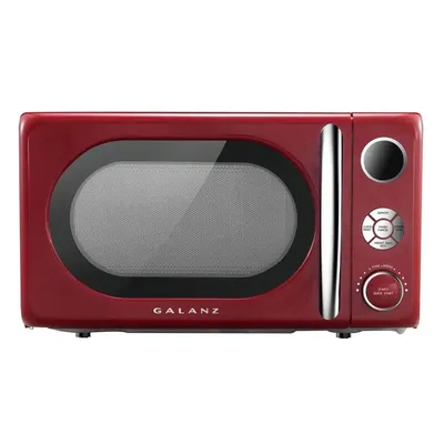 0.7 Cu ft Retro Countertop Microwave Oven, 700 Watts, Red, New