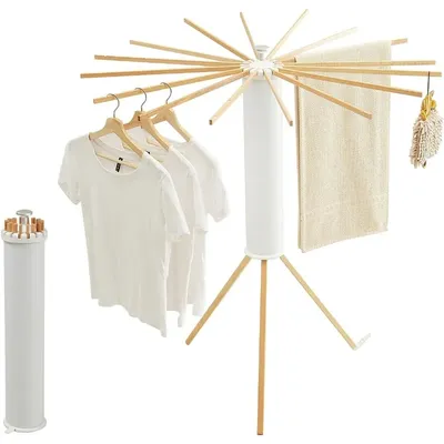 Tripod Clothes Drying Rack, Garment Rack Portable and Foldable Space Saving Laundry Drying Rack -