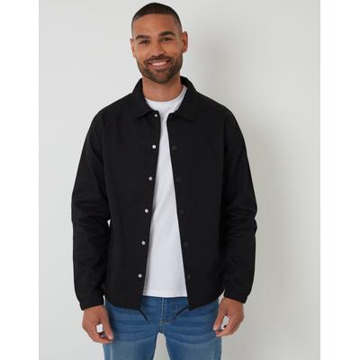 Threadbare Men's Black Cotton Twill Lightweight Collared Jacket