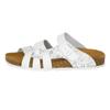 Pantolette LICO "Pantolette Bioline Flora", Gr. 36, weiß, Synthetik, Schuhe