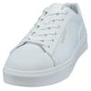Plateausneaker BUGATTI, Herren, Gr. 43, weiß, Lederimitat, sportlich, Schuhe, Freizeitschuh, Halbschuh, Schnürschuh mit seitlicher Logoprägung