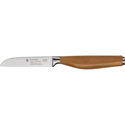 Gemüsemesser WMF "Grand Wood", edelstahl, braun, Gesamtlänge 21cm Klingenlänge 9cm, Spezialklingenstahl, Kochmesser, 9 cm, Olivenholzgriff, handgeschmiedeter Spezialklingenstahl