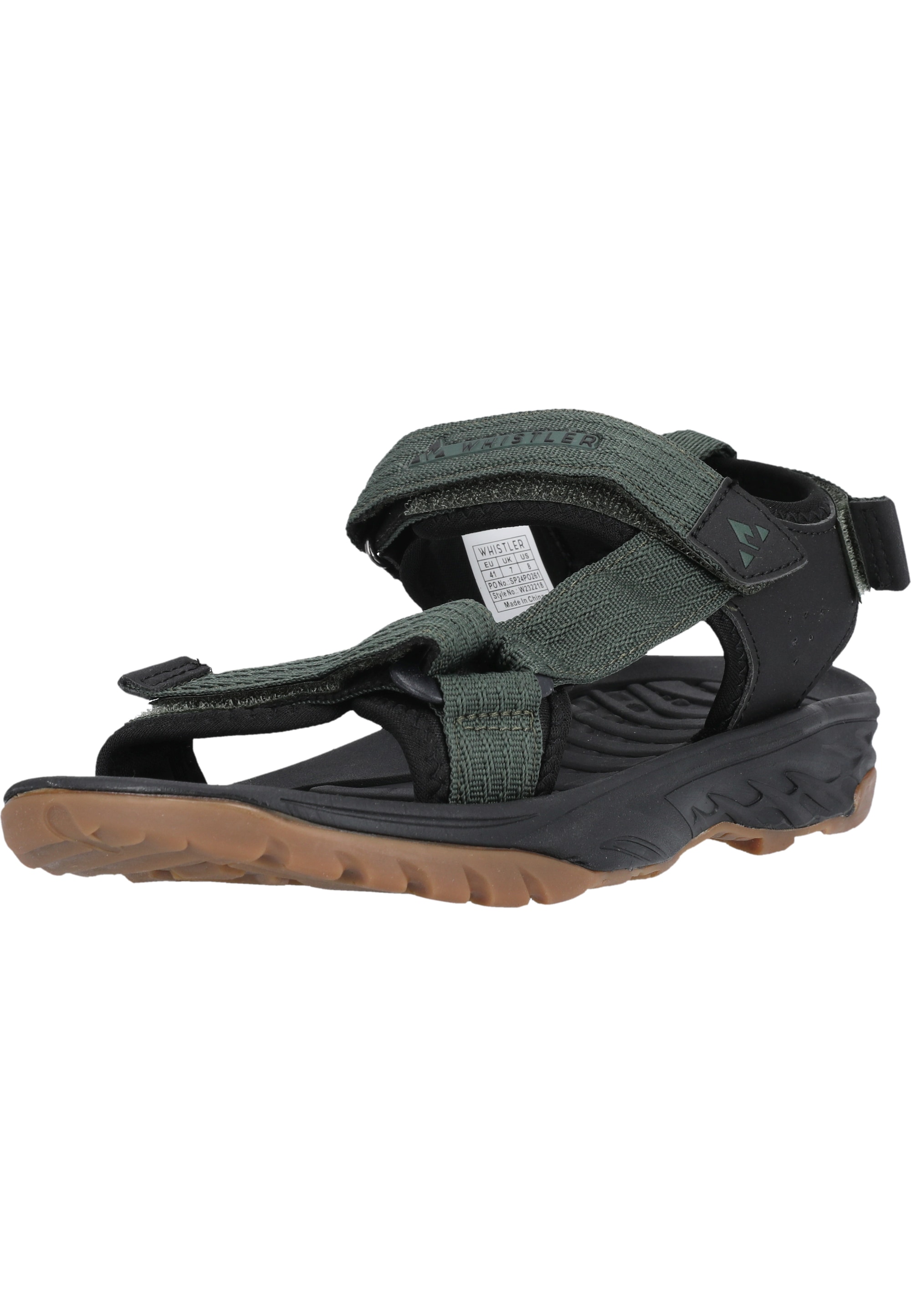 Sandale WHISTLER "Zakim M", Damen, Gr. 43, grün (olivgrün), Polyurethane, Schuhe Sandale, mit griffiger Anti-Rutsch-Sohle