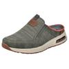 Clog RIEKER, Herren, Gr. 43, grün (khaki, braun), Textil, Lederimitat, meliert, sportlich, Schuhe, Sommerschuh, Strandschuh, Hausschuh mit seitlichen Stretcheinsätzen