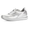 Keilsneaker GABOR "FLORENZ", Damen, Gr. 37, bunt (silberfarben, weiß), Kalbsleder, Ziegenleder, Textil, metallic, casual, Schuhe, Freizeitschuh, Halbschuh, Schnürer in Schuhweite G (=weit)
