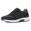 Keilsneaker GABOR ROLLINGSOFT, Herren, Gr. 10,5 (45), blau (dunkelblau), Veloursleder, Mesh, sportlich, Schuhe, Freizeitschuh, Halbschuh, Schnürer mit Außenreißverschluss, G-Weite