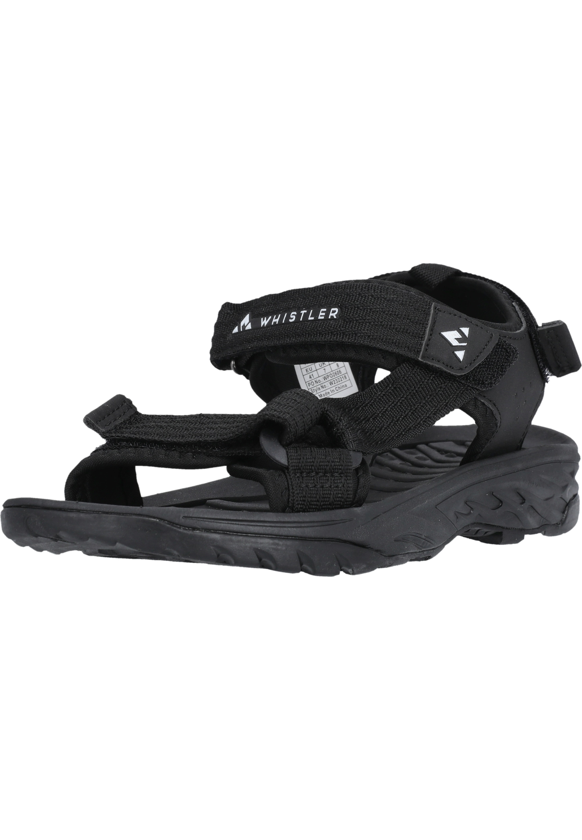 Sandale WHISTLER "Zakim M", Herren, Gr. 44, schwarz, Polyurethane, Schuhe Sandale, mit griffiger Anti-Rutsch-Sohle