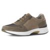 Keilsneaker GABOR ROLLINGSOFT, Herren, Gr. 9,5 (44), grau (taupe, beige), Veloursleder, Mesh, sportlich, Schuhe, Freizeitschuh, Halbschuh, Schnürer mit Außenreißverschluss, G-Weite