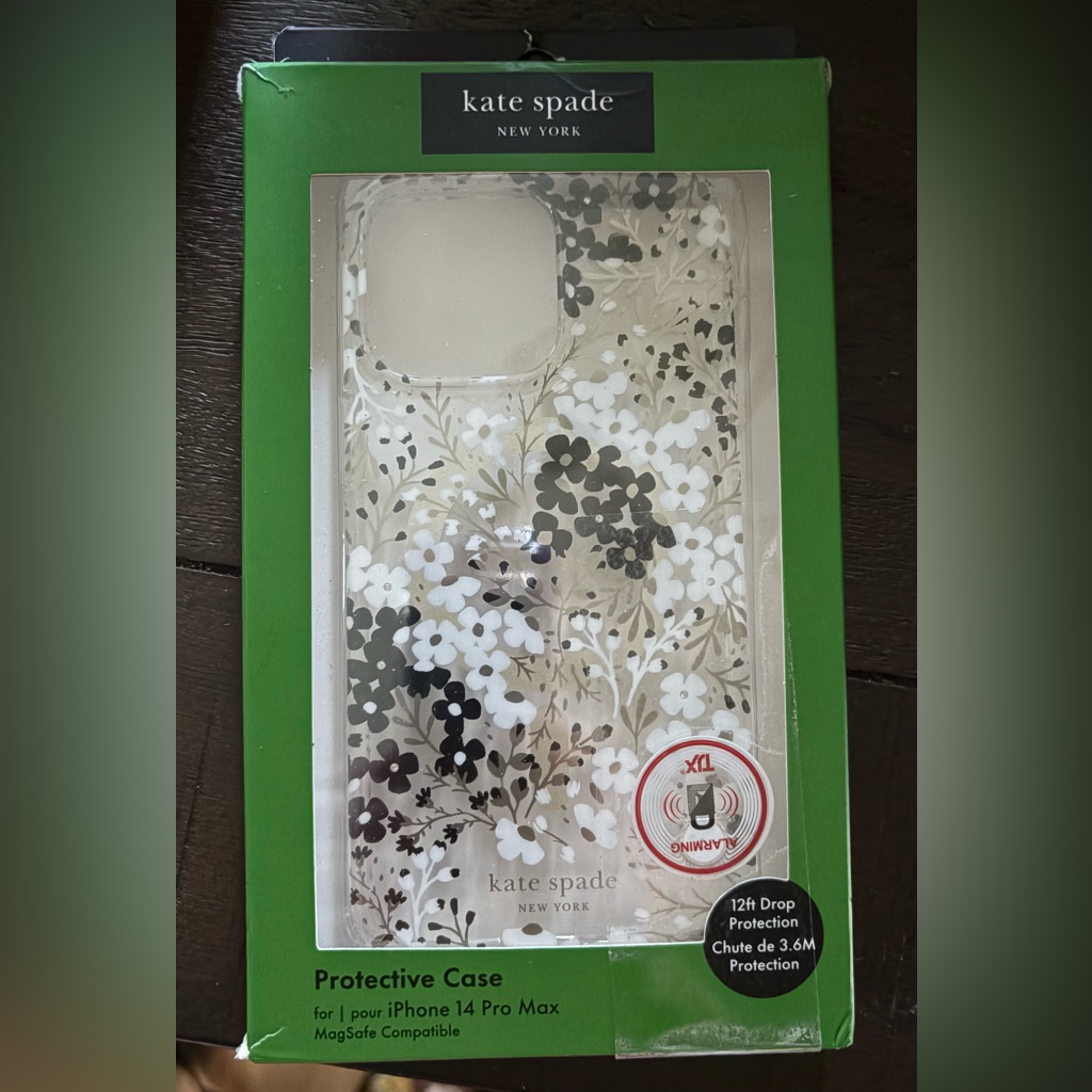 Kate Spade Cell Phones & Accessories | Kate Spade Iphone 14 Pro Max Protective Black & White Floral Nib Phone Case New | Color: Black/White | Size: Os
