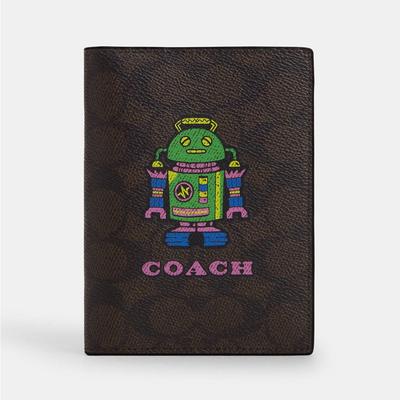 Coach Bags | Coach Cosmic Coach Passport Card Case With Robot Print Cw171 Nwt | Color: Black/Brown | Size: Os
