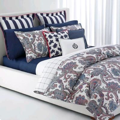Ralph Lauren Bedding | 9pc Ralph Lauren Carter Paisley King Duvet Set | Color: Blue/White | Size: King