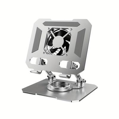 TEMU Cooling Tablet Stand Foldable Swivel Tablet Stand With Radiator For Watching Dramas/office/entertainment Image