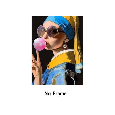 "TEMU 1pc "girl With Pearl Earrings" Canvas Poster - , Wall Art, Bedroom, Living Room, Or Hallway Decor, 11.81x20.08inch" Image