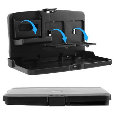 TEMU Deluxe Car Back Seat Organizer - Seat Back Organizers With Foldable Tray, Dual Cup Holders, Phone Slot, And Spacious Storage - Image